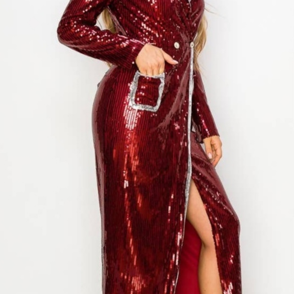 Woman's Sequin Duster Dress/ Coat